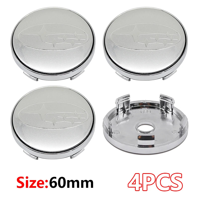 For Subaru STI XV Tribeca Forester Impreza Outback Legacy  56/60mm Car Wheel Center Badge Stickers Hub Cover Emblem Decal