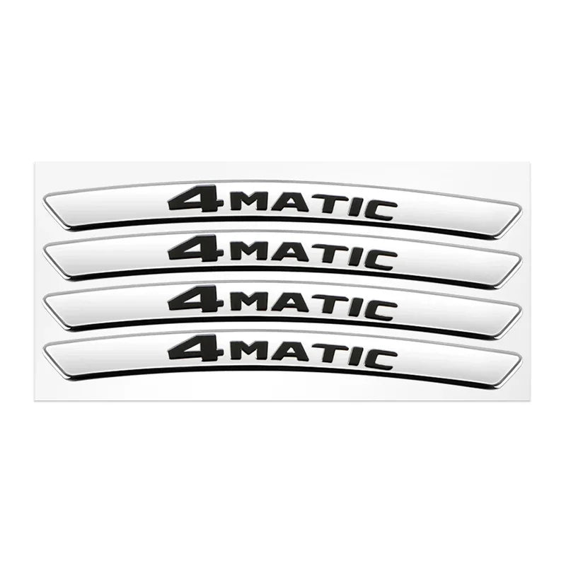 4Pcs Metal Car Wheel Hub Sticker Decorative Accessories For Mercedes Benz AMG GLE GLC W205 W206 W203 W204 W210 W212 W213
