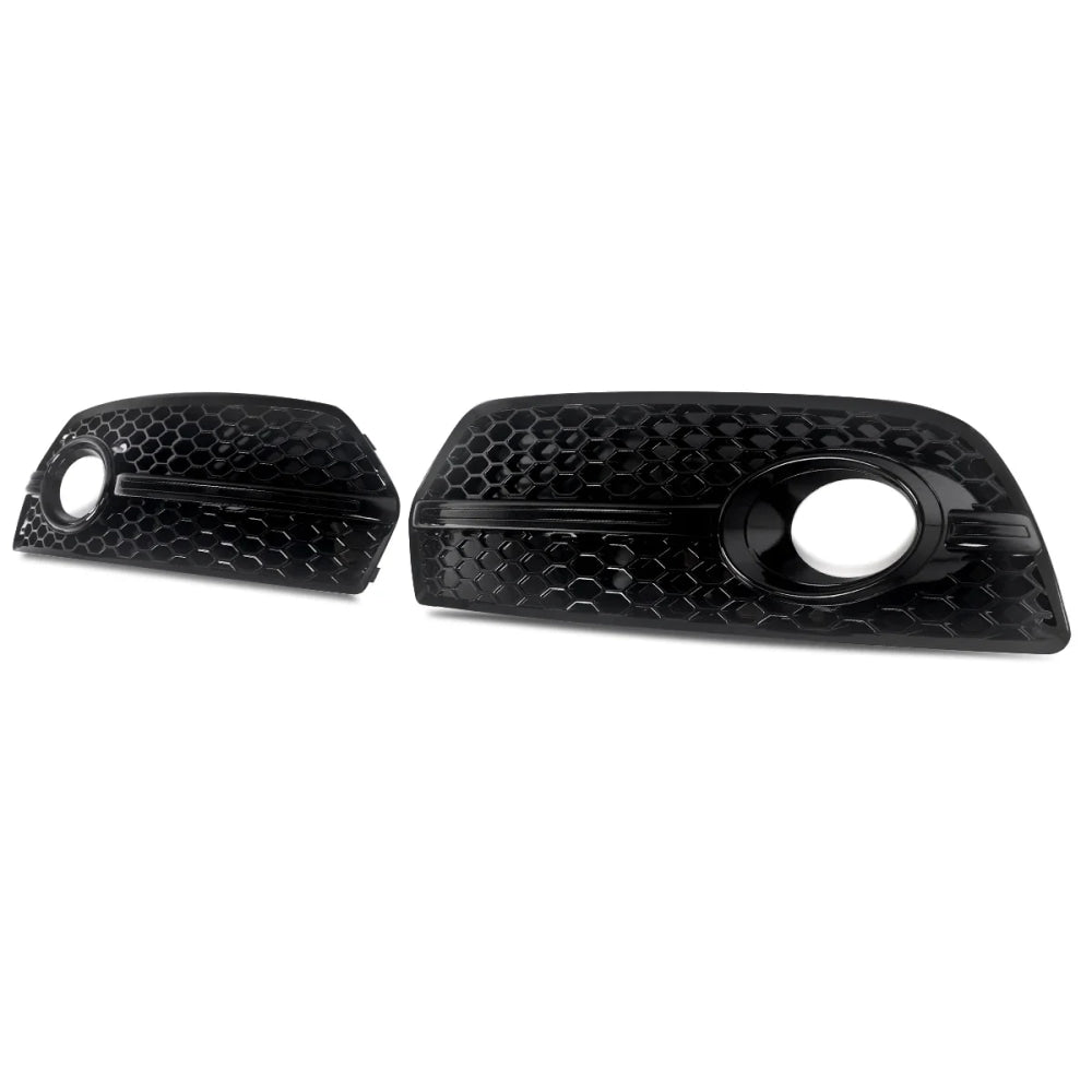 1Pair Black Honeycomb Fog Light Cover Grille for Audi Q5 8R 2009-2012 SQ5 Style