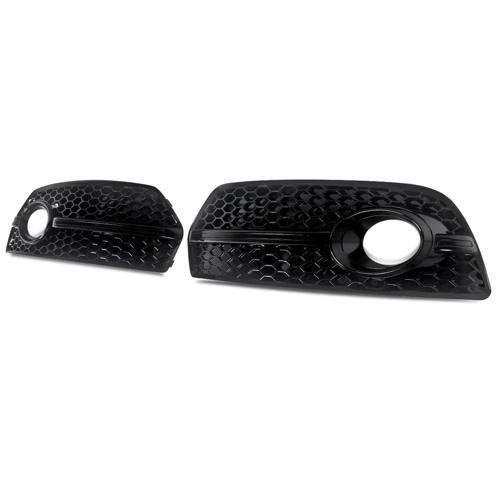 1Pair Black Honeycomb Fog Light Cover Grille for Audi Q5 8R 2009-2012 SQ5 Style