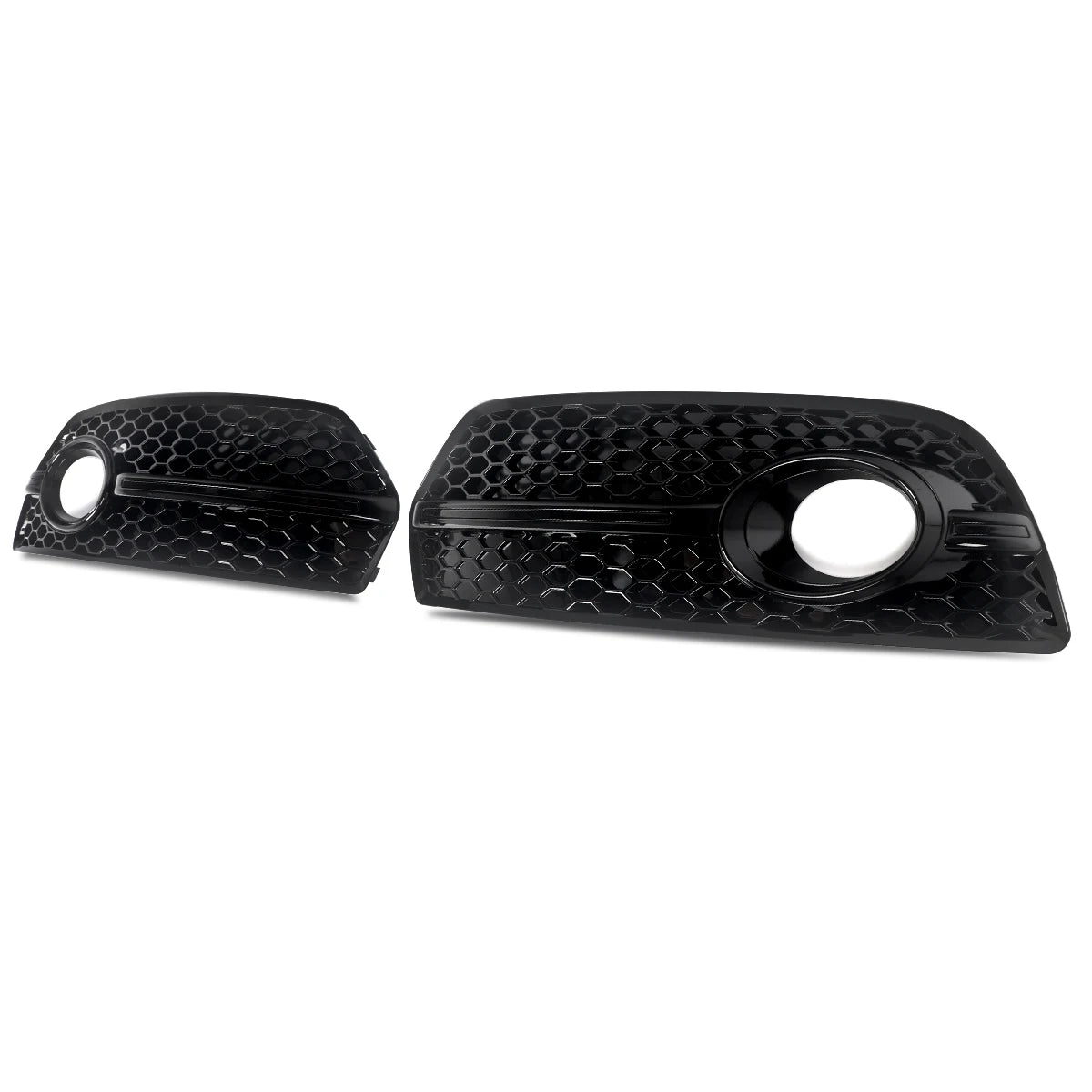 1Pair Black Honeycomb Fog Light Cover Grille for Audi Q5 8R 2009-2012 SQ5 Style