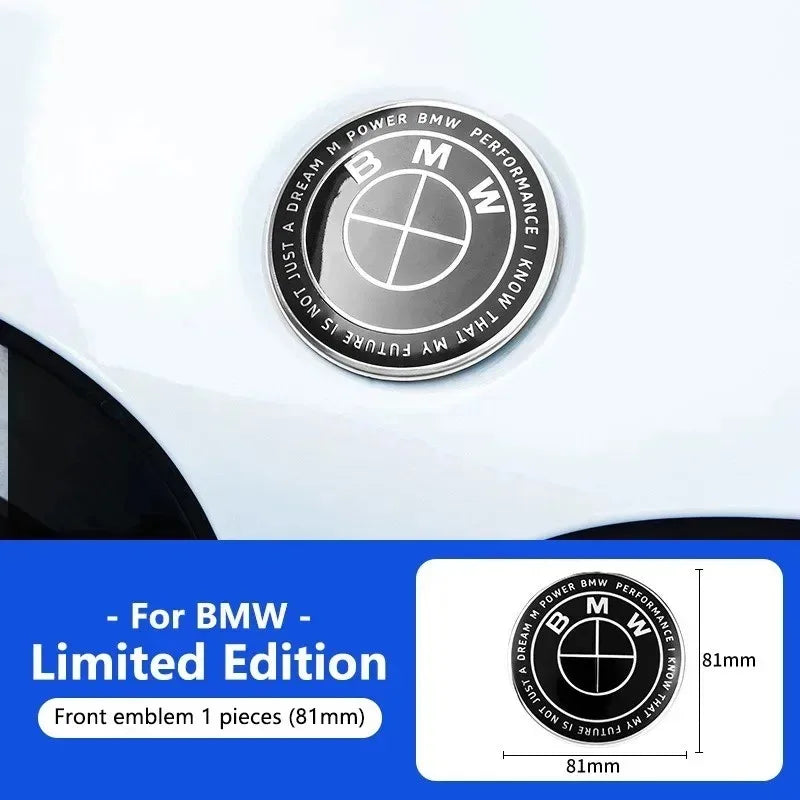 1/4/7pcs 81 72 46 56 68mm Car Front Rear Logo Wheel Hub Center Cover Steering Wheel Center Stickers For BMW X1 X3 X5 X6 E46 E90