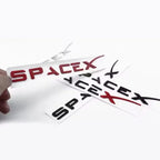 3D ABS Logo Letters Car Trunk Fender Side Badge Decal For Tesla Model Y/S/3/X Space X Emblem Sticker Accessory