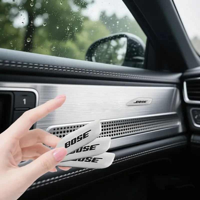 Chevrolet 3D Aluminum Car Audio Stickers Fit For Silverado Impala Malibu Equinox Cruze Camaro Tahoe/Suburban Blazer Spark Aveo