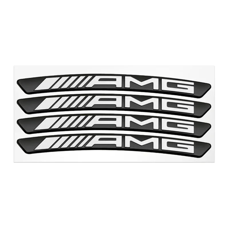 4Pcs Metal Car Wheel Hub Sticker Decorative Accessories For Mercedes Benz AMG GLE GLC W205 W206 W203 W204 W210 W212 W213