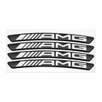 4Pcs Metal Car Wheel Hub Sticker Decorative Accessories For Mercedes Benz AMG GLE GLC W205 W206 W203 W204 W210 W212 W213