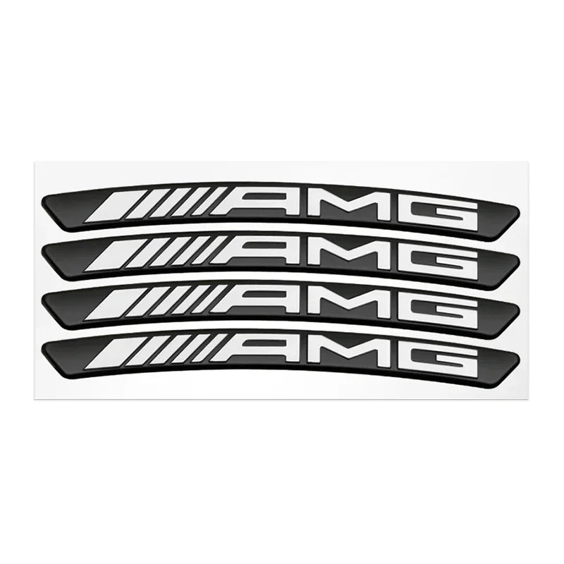 4Pcs Metal Car Wheel Hub Sticker Decorative Accessories For Mercedes Benz AMG GLE GLC W205 W206 W203 W204 W210 W212 W213