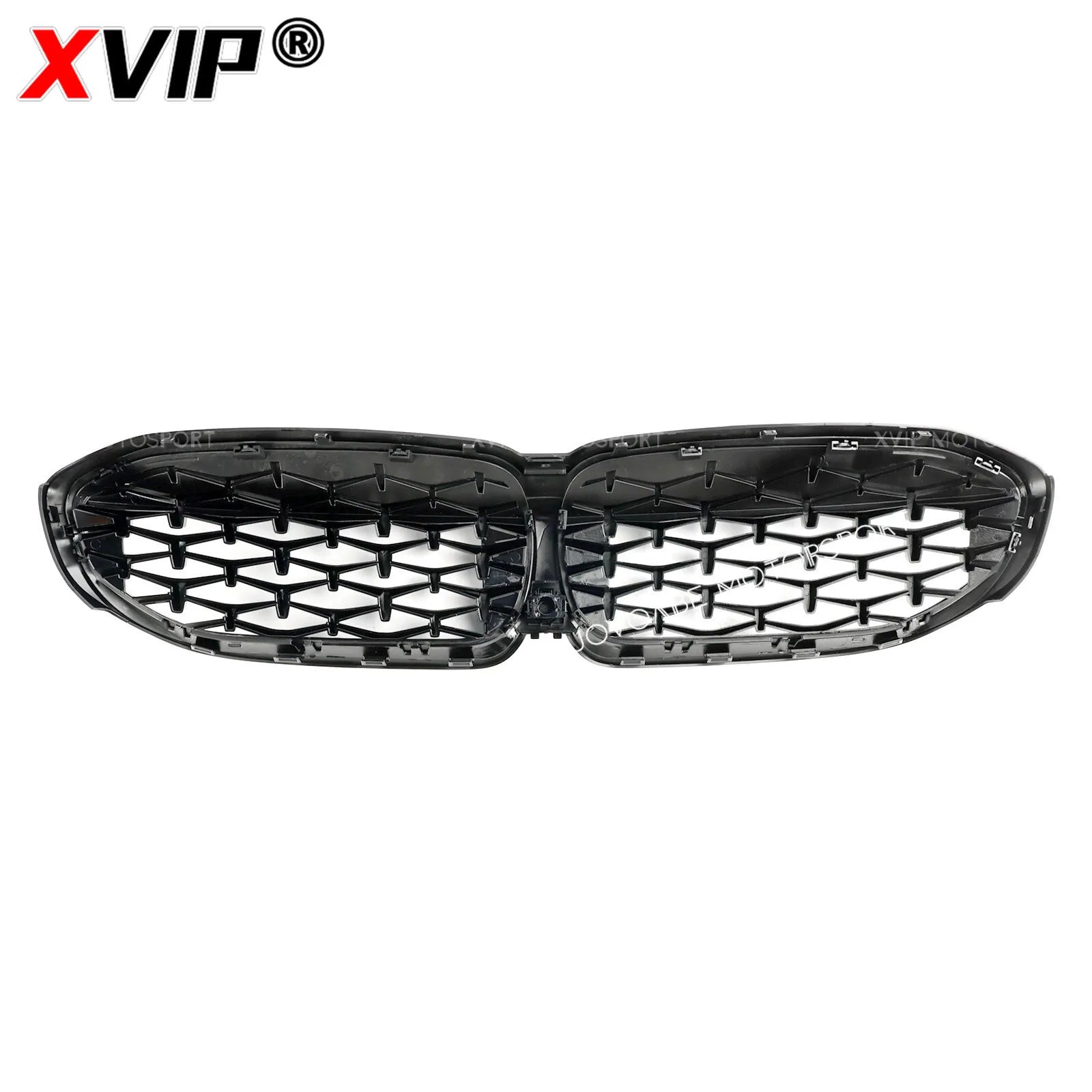 XVIP Front Bumper Kidney Grill Diamonds Style Grille For BMW 3-Series G20 G21 2019-2023 318i 320i 320d 330i 340i 340d M Sport