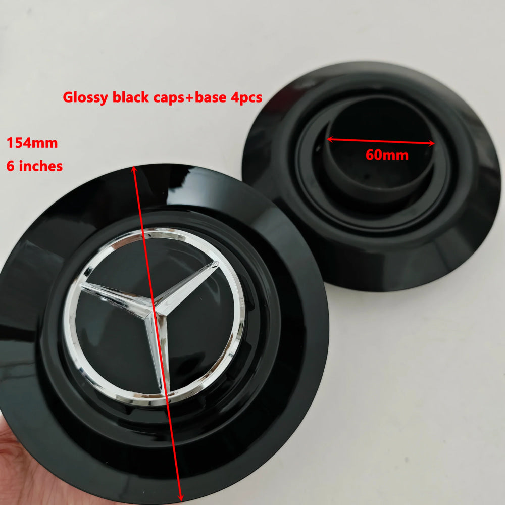 4PCS Aluminum Car Wheel Center Hub Caps for Mercedes-Benz A45S C63S E63S AMG GT GTS C190 Auto Styling Accessories