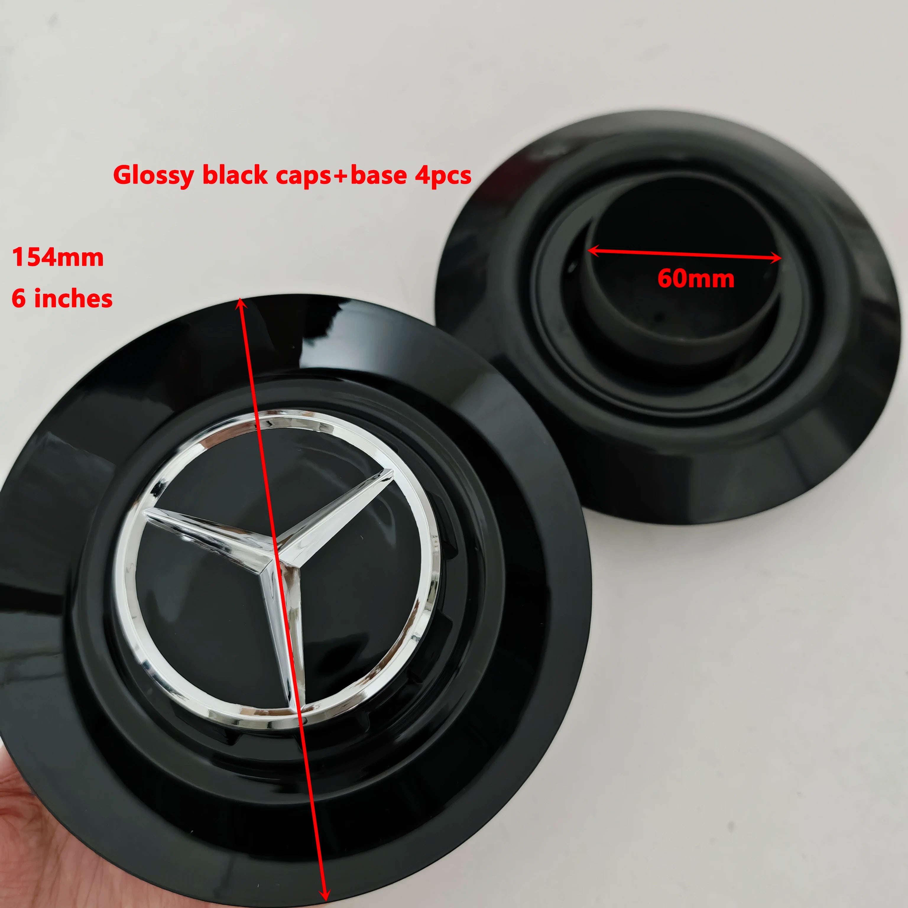 4PCS Aluminum Car Wheel Center Hub Caps for Mercedes-Benz A45S C63S E63S AMG GT GTS C190 Auto Styling Accessories