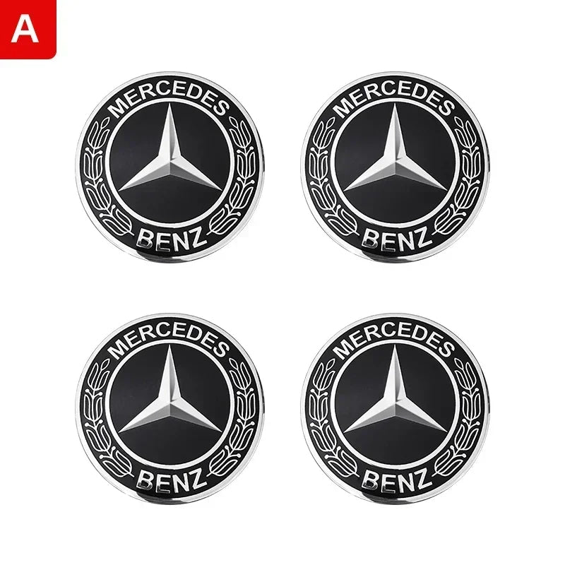 56mm 60mm 65mm 75mm Car Wheel Center Hub Caps Cover Rim Exterior Sticker For Mercedes Benz A B C E Class GLC GLK GLE GLA CLA GLB