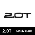 Car Rear Trunk Emblem Sticker For Audi A3 A4 A5 A6 A7 A8 Q3 Q5 Q7 Original Size Quarrto Sline Emblem ABS Black Refit Accessories