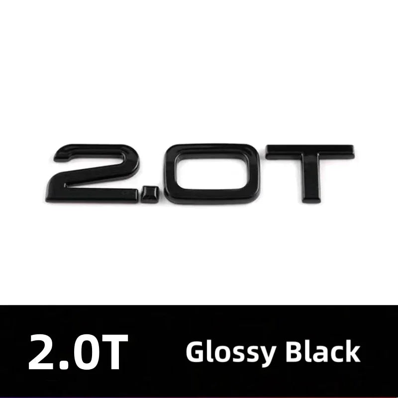 Car Rear Trunk Emblem Sticker For Audi A3 A4 A5 A6 A7 A8 Q3 Q5 Q7 Original Size Quarrto Sline Emblem ABS Black Refit Accessories