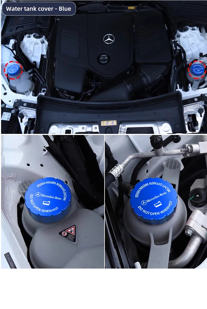 Car Water Tank Cap Protection Cover Accessories Hubcap For Mercedes Benz AMG W204 W205 W203 W211 W212 W213 W201 W210 W169 W220