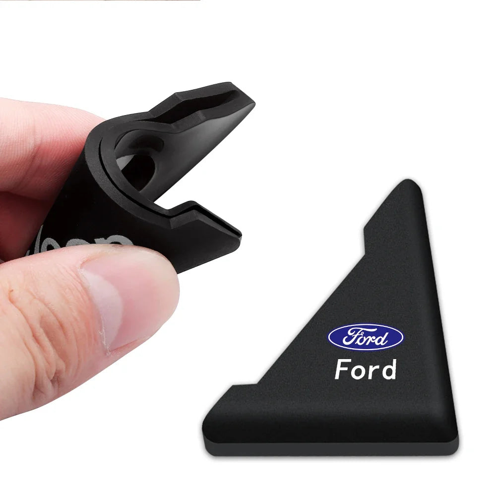 2/4PC Silicone Car Badge Door Corner Cover Bumper Crash Scratch Protector For Ford Fiesta Kuga Mustang ST Mondeo Explorer Escape