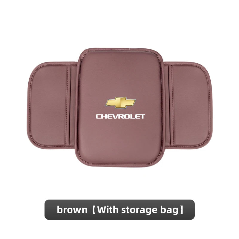 Leather Car Armrest Box Pad Auto Armrest Mat High Quality Accessorie For Chevrolet Camaro Colorado Cobalt Beat Groove Volt Trax