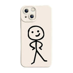 Cartoon Matchman Phone Case For iPhone 11 12 13 14 15 Pro Max XR XS X 7 8 Plus SE 2020 Shockproof Matte Soft TPU Silicone Cover