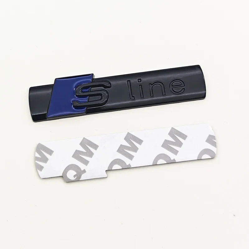 3D Metal Logo Sline Emblem Car Fender Side Sticker Front Grill Badge For Audi A3 A4 A5 A6 A7 S3 S4 S5 S6 TT S Line Accessories