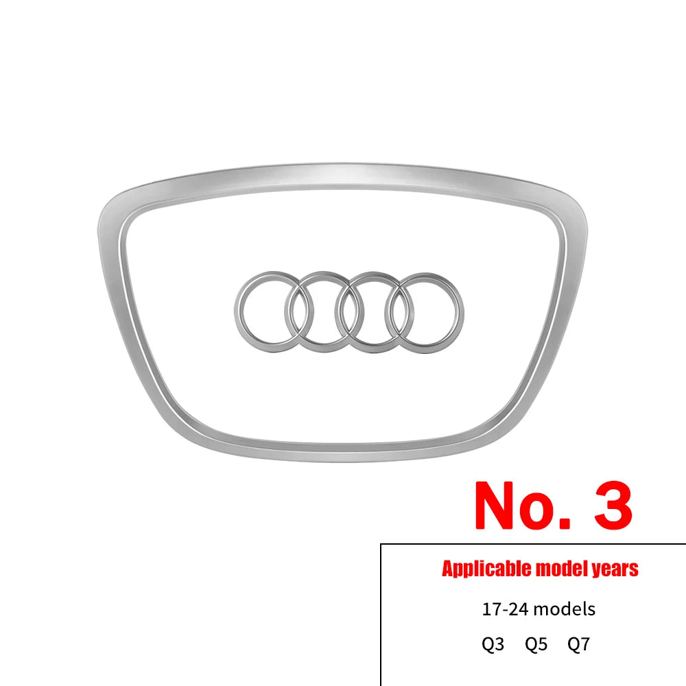 Car Styling Steering Wheel Center Logo Covers Trim Accessorie Fit  AUDI A6L Q7 Q3 Q5 A7 A5 A3 A4L A8L A8 Q5L Q8 A7 Q6 E-TRON SQ5