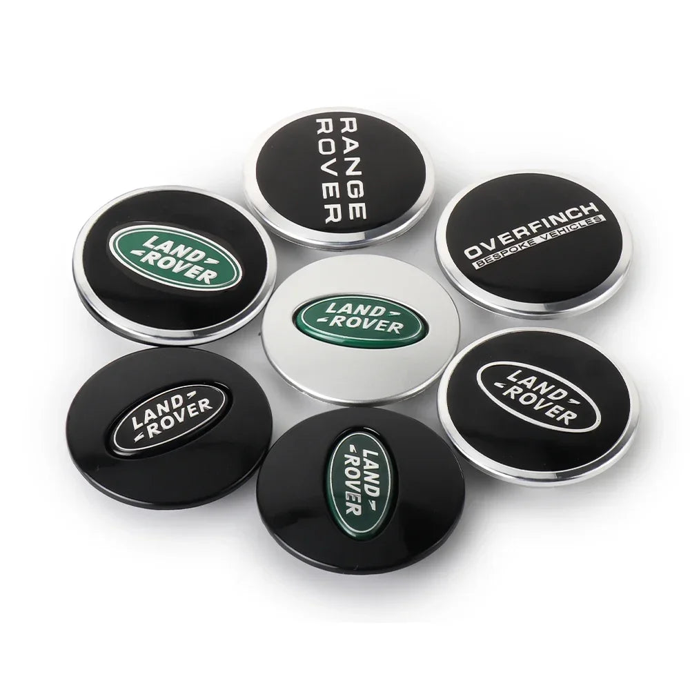 4pcs 62mm Car Styling Car Wheel Center Hub Cap Covers Badge For Landrover SVR Discovery Velar Evoque Range Rover L322 L405 L320