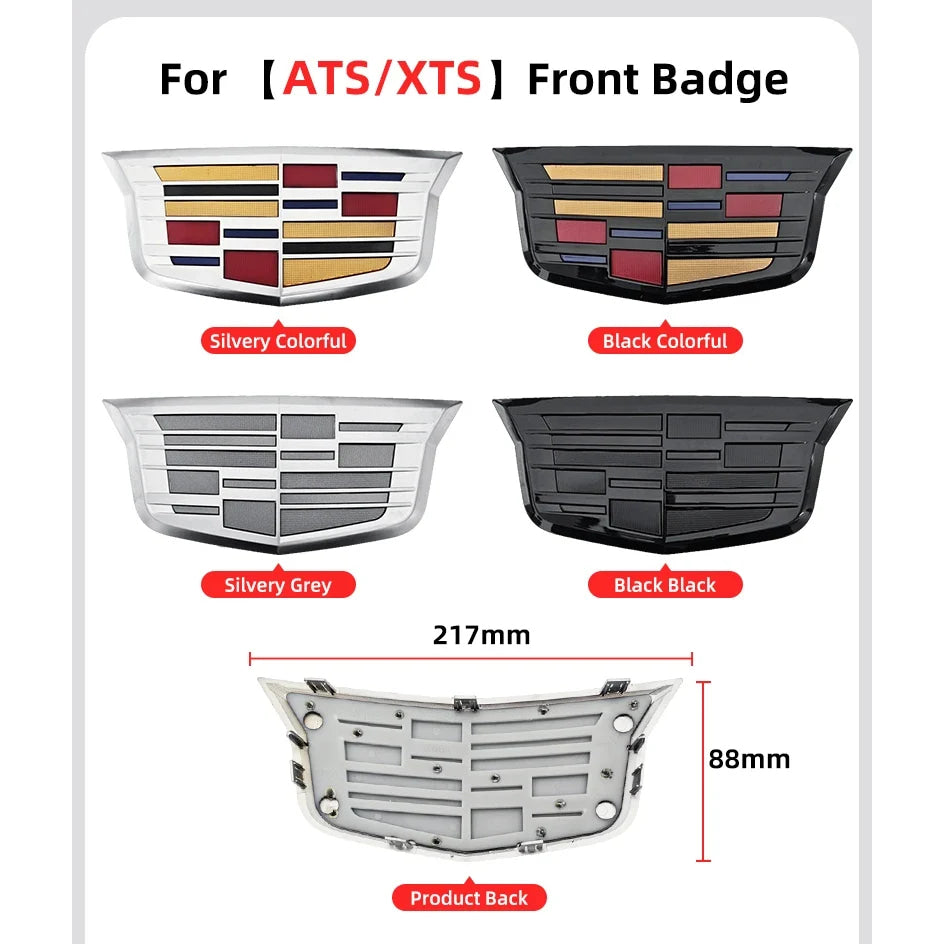 ABS Car Front Grille Rear Trunk Logo Emblem Sticker For Cadillac CT4 CT5 CT6 XT4 XT5 XT6 ATS XTS Replacement Badge Decoration