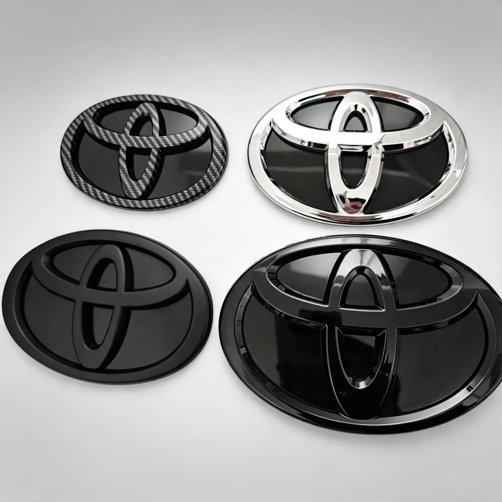 Modified Black Bottom Front Grille Badge Trunk Car Logo Suitable for Toyota RAV4 CAMRY COROLLA LANDCRUSER RAV4 VIOS SIENNA YARLS