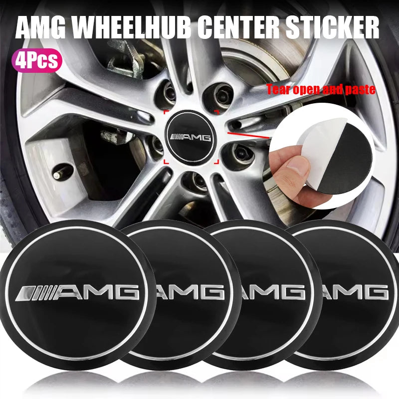 4PCS 56mm Car Styling Wheel Center Hub Caps Rim Cover Badge Emblem Sticker For Mercedes Benz AMG W205 W204 W206 W213 W212 W211 W
