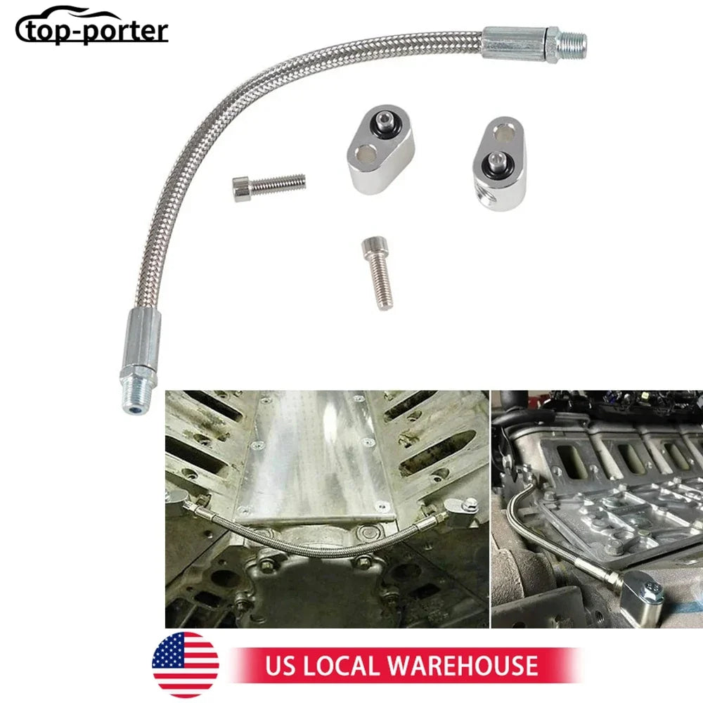 LS Cylinder Head Coolant Throttle Body Bypass Hose Kit Aluminum For GM LS Series Engines LSX LS1 LM7 LR4 LQ4 LS6 L59 LQ9 LM4