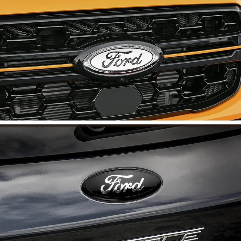 Ford Metal All Sizes Logo For Focus Mondeo Edge Ecosport Fiesta Fusion Rear Trunk Emblem Metal Cover Sticker Badge Classic Blue