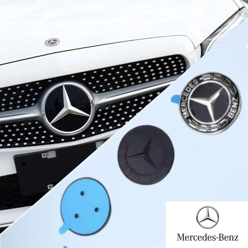 57mm Star Flat Hood Bonnet Logo Emblem Badge stickers For Mercedes Benz W204 W124 W201 W202 W212 W220 W205 automobile Accessorie