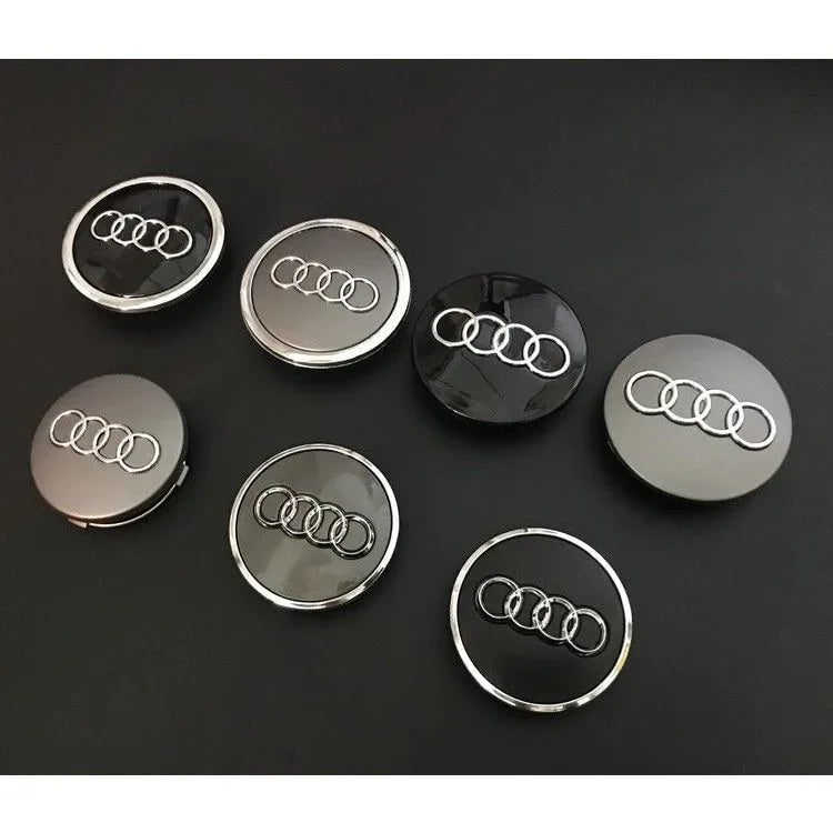 Audi 4pcs 60mm 61mm 68mm 69mm 123mm Car Styling Wheel Center Cap Hub Covers Badge for Audi A3 A4 A5 A6 A7 A8 S4 S6 Sticker