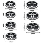 3D Car Logo Modified Car Logo Badges Front And Rear Logo Silver For Toyota Hybrid Series Prado Highlander Camry Corolla Styling