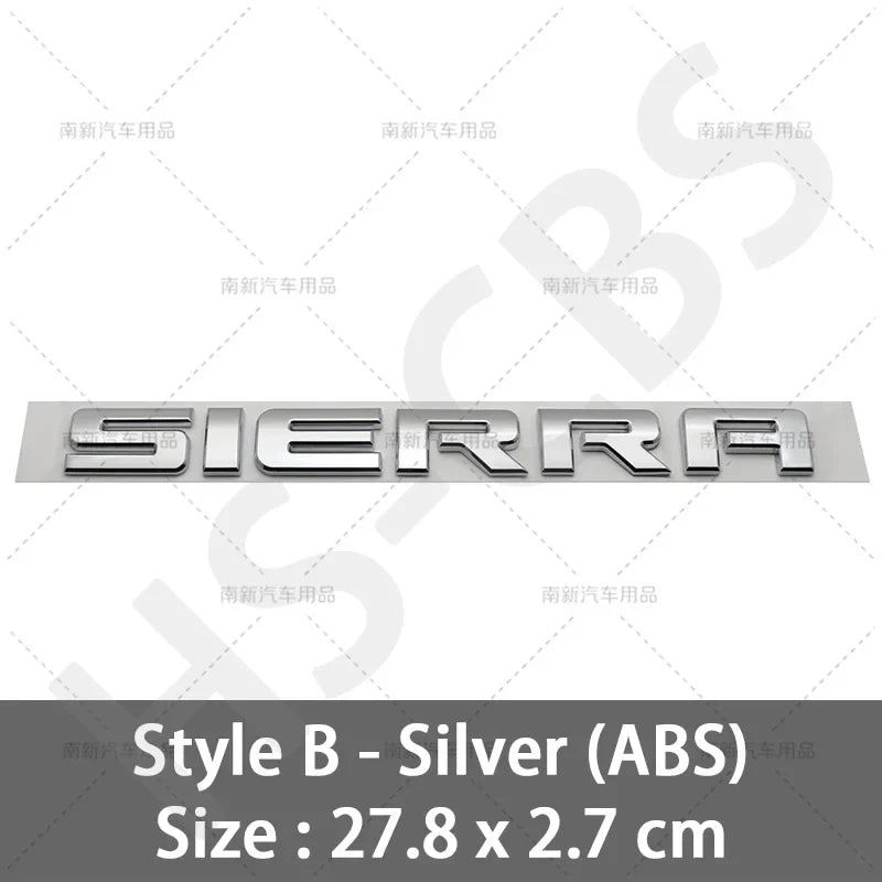new old letter logo car stickers for GMC sierra Rear Trunk Emblem Logo boot label trunk modified Accessories decoration decals