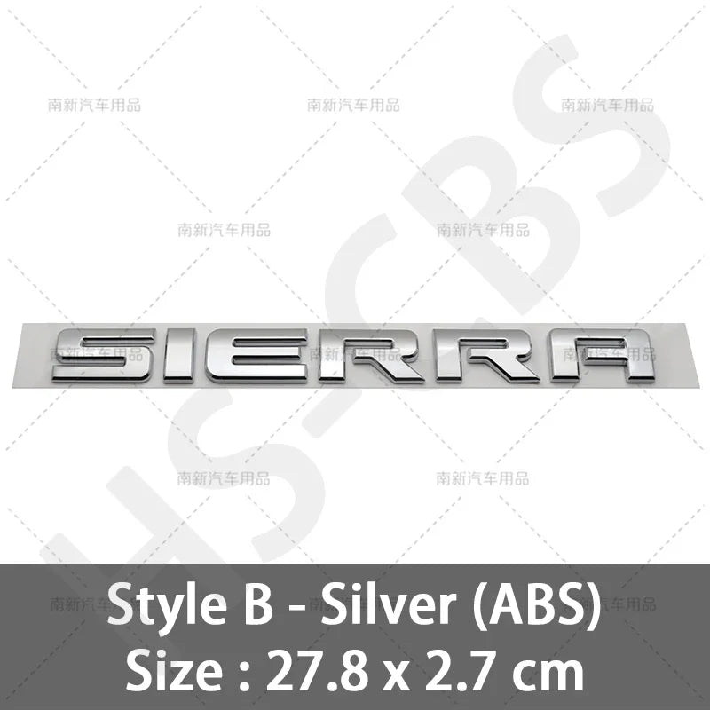 new old letter logo car stickers for GMC sierra Rear Trunk Emblem Logo boot label trunk modified Accessories decoration decals