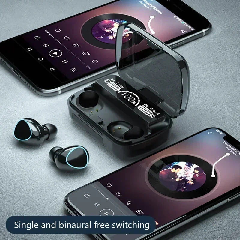 Wireless Earphones 9D Stereo - 3500mAh Charging Box Sports Waterproof TWS Bluetooth Headphones with Microphone