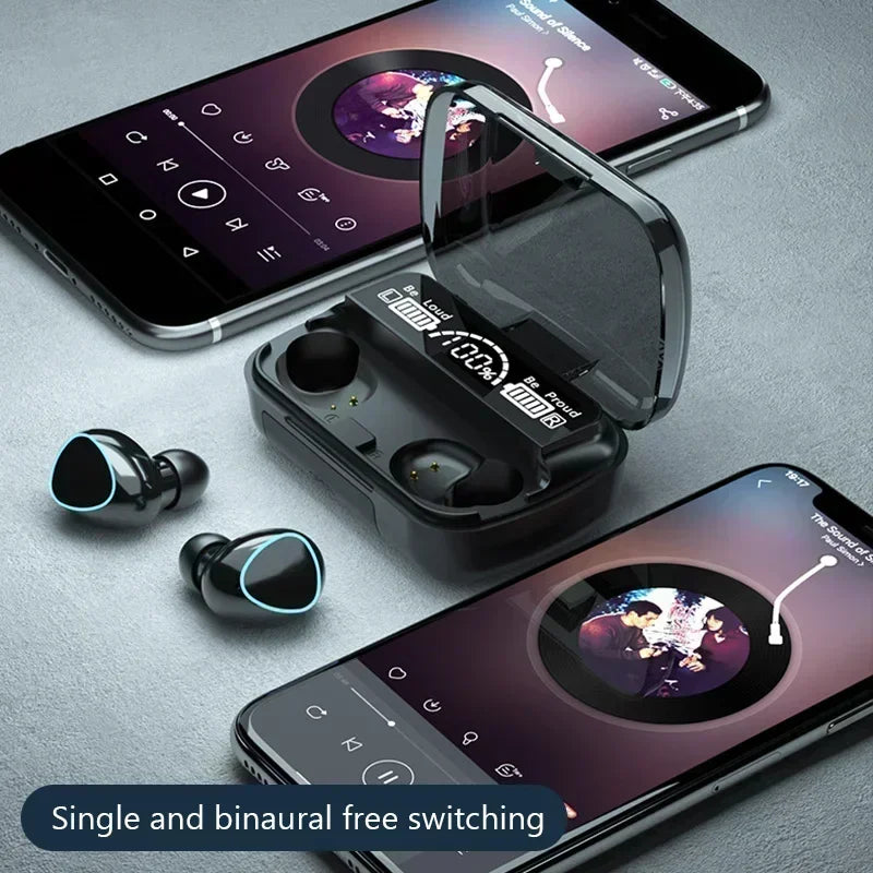 Wireless Earphones 9D Stereo - 3500mAh Charging Box Sports Waterproof TWS Bluetooth Headphones with Microphone