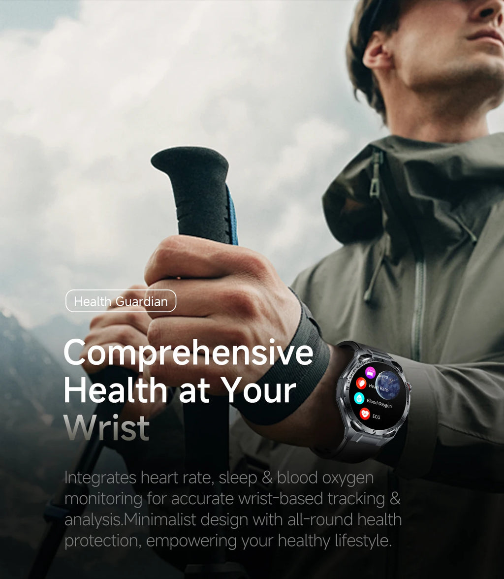 2026 New ECG AI Health Smartwatch for Men 1.53"AMOLED BP/Heart Rate Monitor BT Call IP68 Waterproof Smart Watch for Android IOS