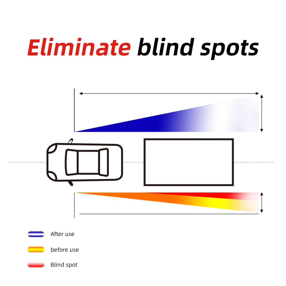 Adjustable Trailer Towing Mirror Trailer Wing Mirror Extension Towing Blind Spot Mirror Car Truck Blind Spot Side-View Mirror