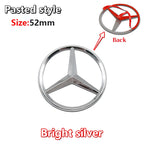 52mm 57mm Pins Sticker Car Steering Wheel Emblem Badge For Mercedes C E S Class CLA CLS W212 W205 W204 Styling Accessories Trim