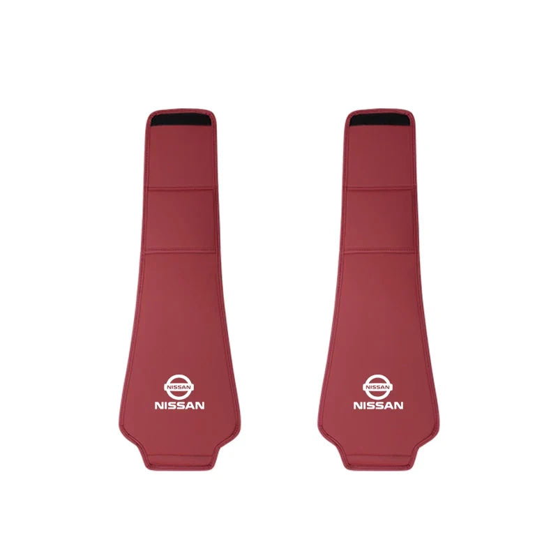 Leather Car Headrest Cover Front Rear Seat Pillow Protective Set For Nissan Sylphy N7 Teana Qashqai Note J10 J11 Navara Juke GTR