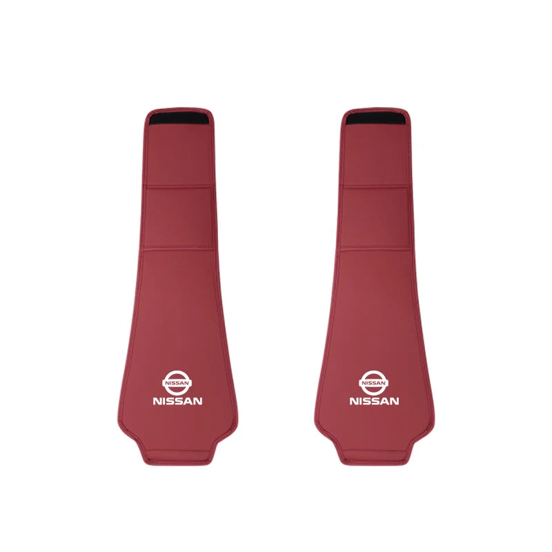 Leather Car Headrest Cover Front Rear Seat Pillow Protective Set For Nissan Sylphy N7 Teana Qashqai Note J10 J11 Navara Juke GTR