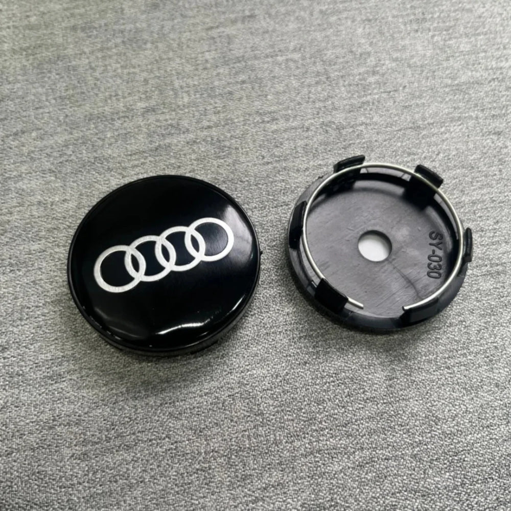 4Pcs 60mm Car Center Wheel Hub Cover Tire Cap For Audi Sline A1 A2 A3 A4 A5 A6 A7 A8 Q1 Q2 Q3 Q4 Q5 Q6 Q7 Q8 TT Auto Accessories
