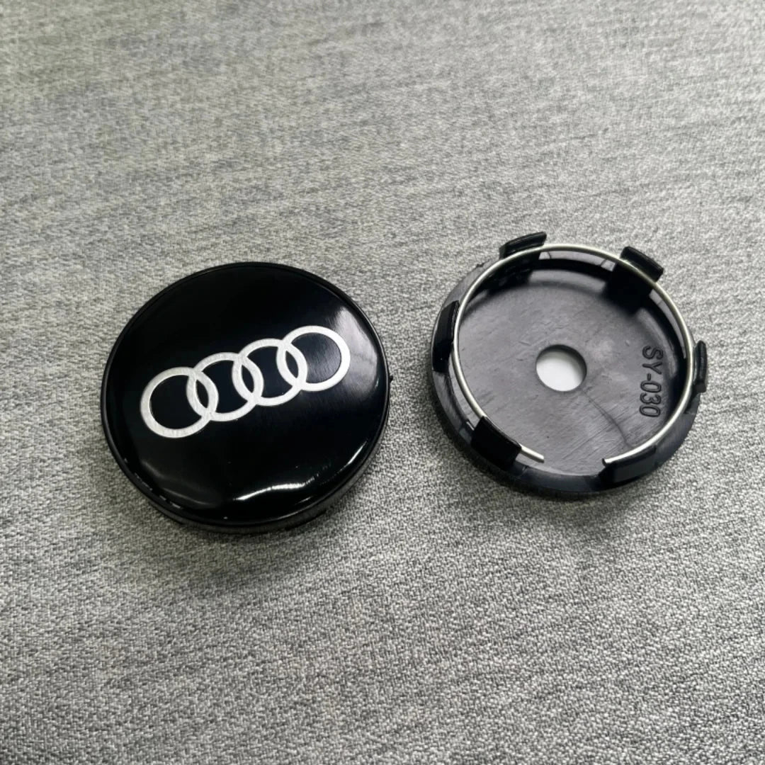 4Pcs 60mm Car Center Wheel Hub Cover Tire Cap For Audi Sline A1 A2 A3 A4 A5 A6 A7 A8 Q1 Q2 Q3 Q4 Q5 Q6 Q7 Q8 TT Auto Accessories