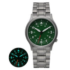 BERNY Full Titanium Watches for Men Outdoor Quartz Men's Field Wristwatch VH31 Super Luminous Sapphire Easy Read Watch