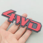 3D Metal Car Logo 4WD 4X4 Emblem Badge for Toyota Subaru Honda Jeep SUV Off Road Chrome Black Sticker Accessories
