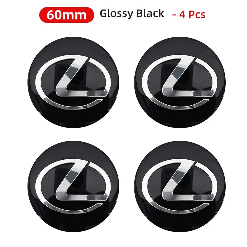 56mm 60mm 65mm Car Wheel Center Emblem Hub Caps Stickers For Lexus RX300 IS200 IS250 ES350 Ct200h UX250h NX300h RX350 ES300h LBX