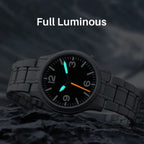 BERNY Full Titanium Watches for Men Super Luminous Sapphire Sports Field Quartz Men's Watch VH31 Wristwatch 5ATM Easy Read