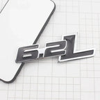 3D Metal 6.2L Logo Car Rear Boot Trunk Emblem Badge Sticker For Ford Raptor F150 Hummer H2 Chevrolet C7 Camaro Dodge Challenger