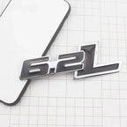 3D Metal 6.2L Logo Car Rear Boot Trunk Emblem Badge Sticker For Ford Raptor F150 Hummer H2 Chevrolet C7 Camaro Dodge Challenger
