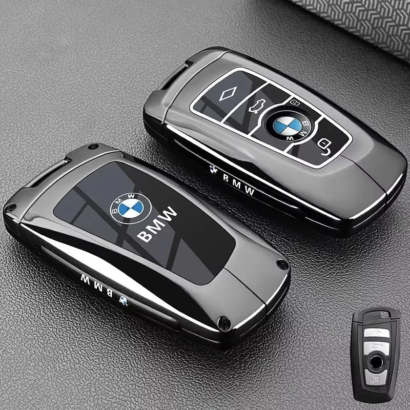 Alloy Metal Car Remote Key Case Cover Car Holder Shell Bag Fob For BMW F30 F20 F02 M3 M5 F10 F18 F22 F01 X3 X4 F06 Accessories
